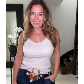 Gemma Ricceri rib-top beige-goud