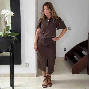 Travelstof setje rok + shirt