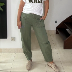 Gemma Ricceri barrel broek armygroen