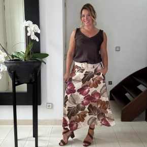 Gemma Ricceri bloemenprint rok ivoor BORDEAUX Simone