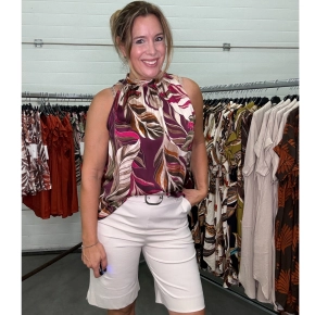 Gemma Ricceri haltertop ivoor BORDEAUX Kimmy