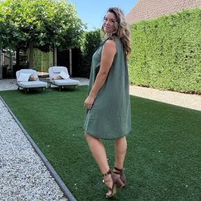 Armygroen zomerjurkje Carina