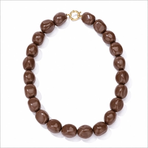 Bruine kralenketting Jony met grote kralen