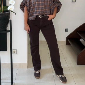 Norfy straight jeans Stella bruin XJ548-1