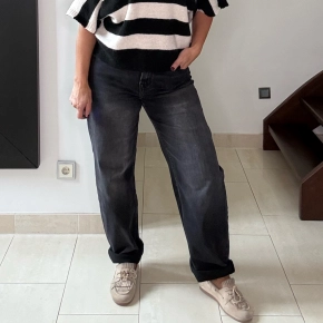 Norfy barrel balloon jeans Noa antraciet CS0128-1