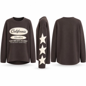 California sterren sweater bruin