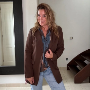 Bruine blazer Chantal