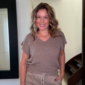 Shiny shirt Nola taupe