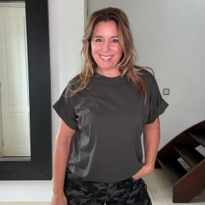 Gemma Ricceri shirt Romy armygroen met korte mouw