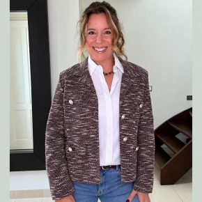 Vera Jo gemêleerd jasje bordeaux Jamy
