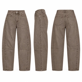 Norfy barrel balloon jeans Noa taupe