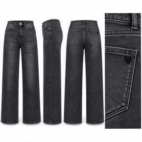 Norfy Lana wide leg jeans grijs XJ539
