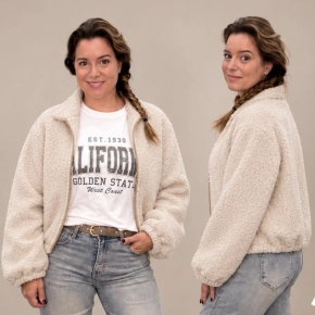 Gemma Ricceri bouclé bomberjack beige Laila
