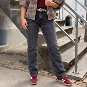 Norfy straight jeans Stella antraciet XJ521-1