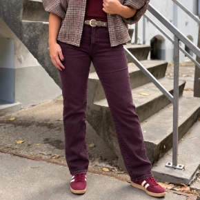 Norfy straight jeans Stella AUBERGINE